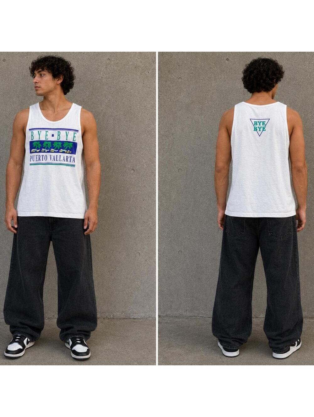 Vintage 1989 “Bye-Bye Puerto Vallarta” Tank Top – Men’s Large